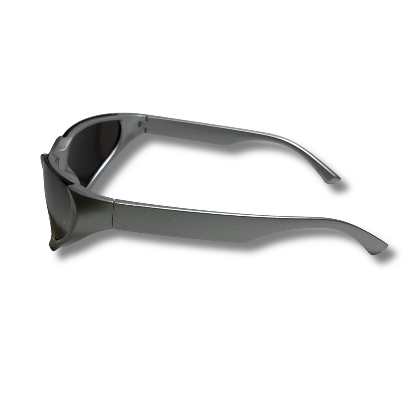mens and womens silver mirrored futuristic wraparound sunglasses
