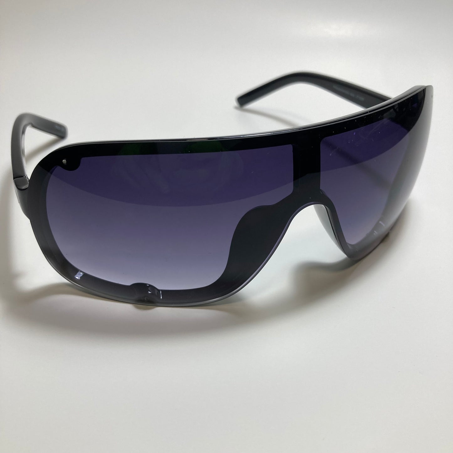 mens and womens black shield sunglasses