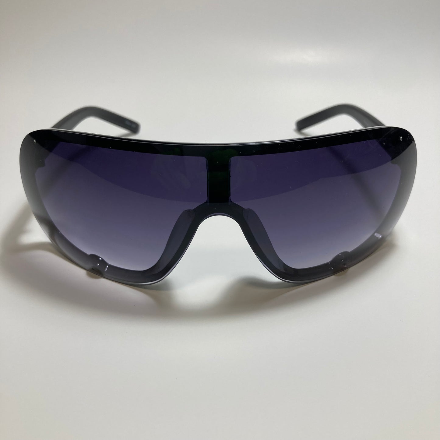 mens and womens black shield sunglasses