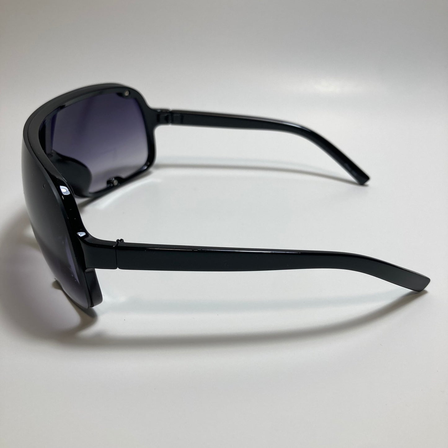 mens and womens black shield sunglasses
