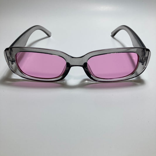 womens pink and gray square sunglasses
