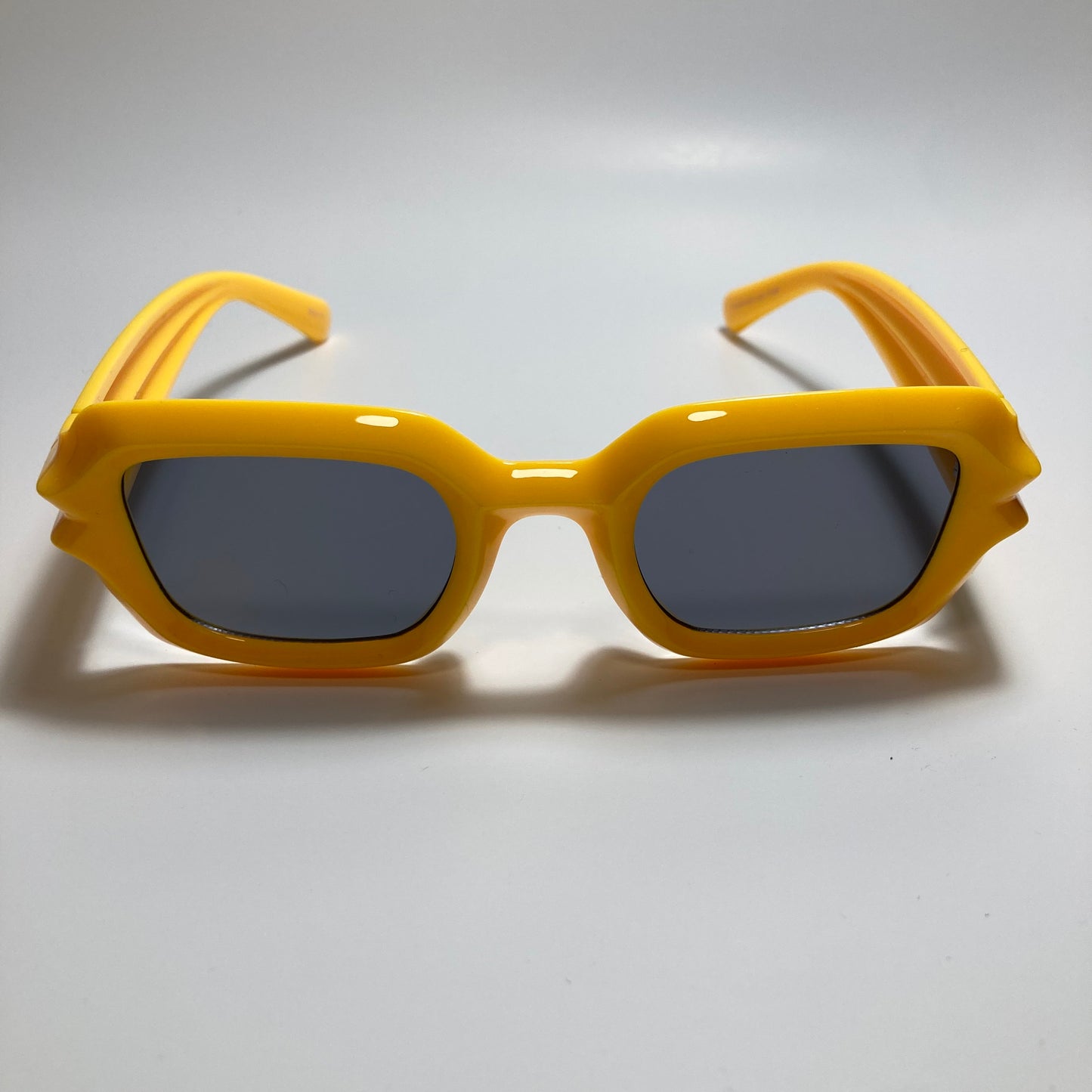 womens yellow and black chunky frame sunglasses