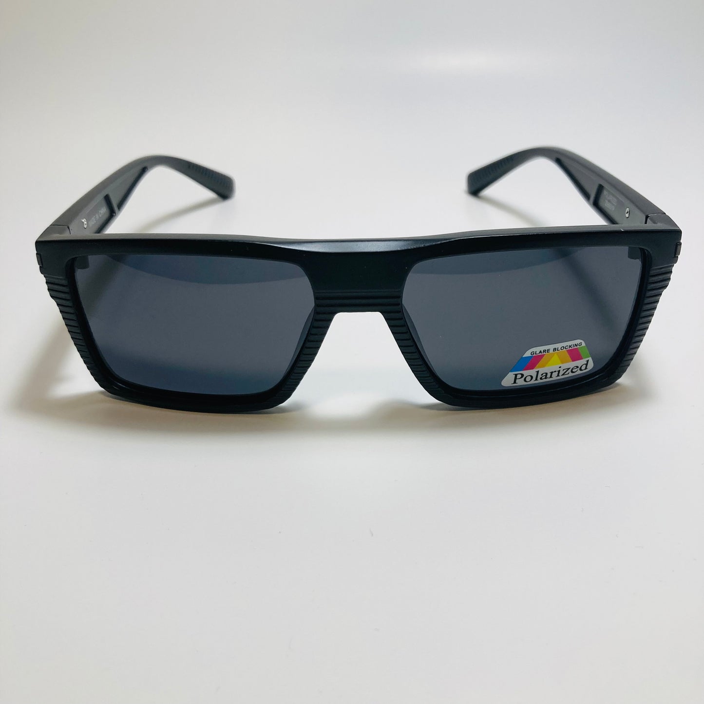 mens black square polarized sunglasses
