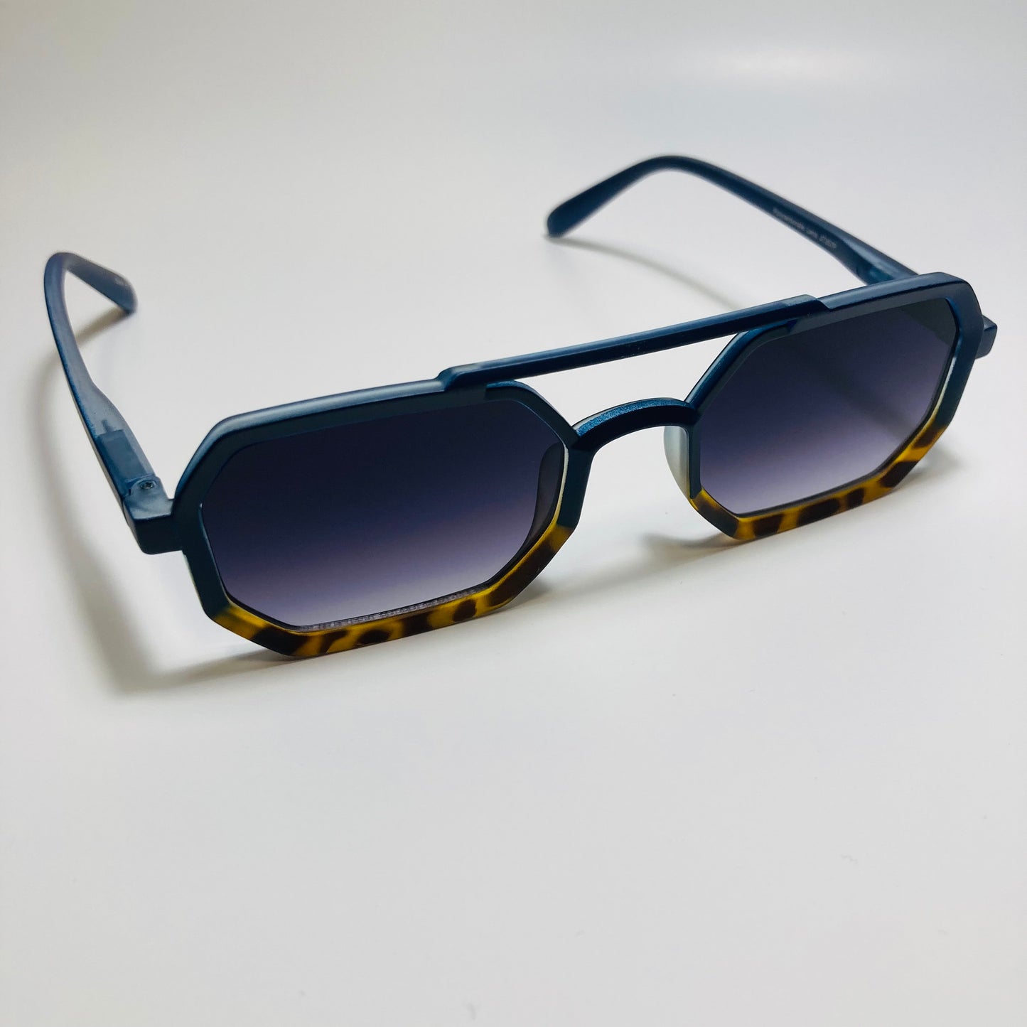 mens and womens black brown and blue small aviator sunglasses