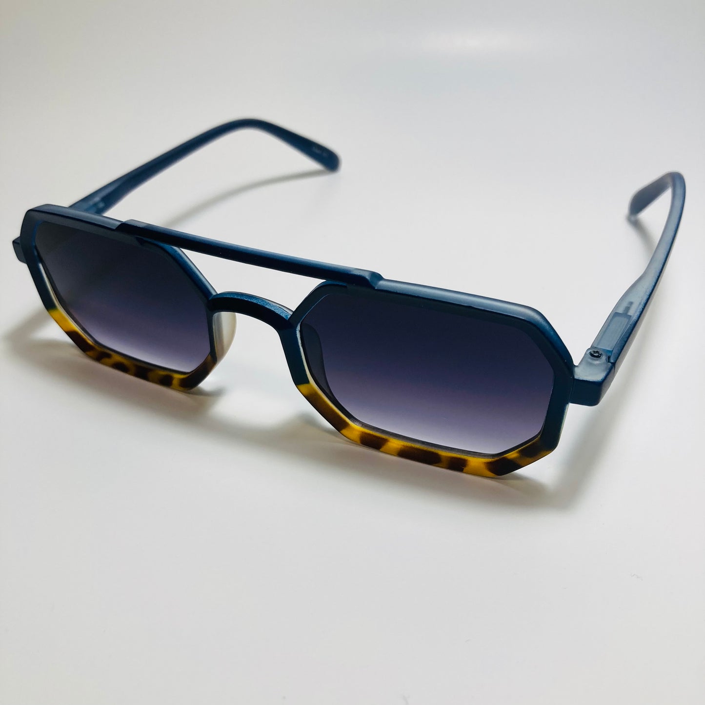mens and womens black brown and blue small aviator sunglasses