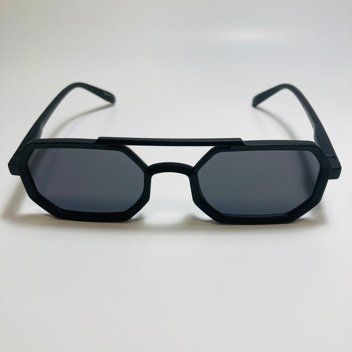 mens and womens black and black small aviator sunglasses