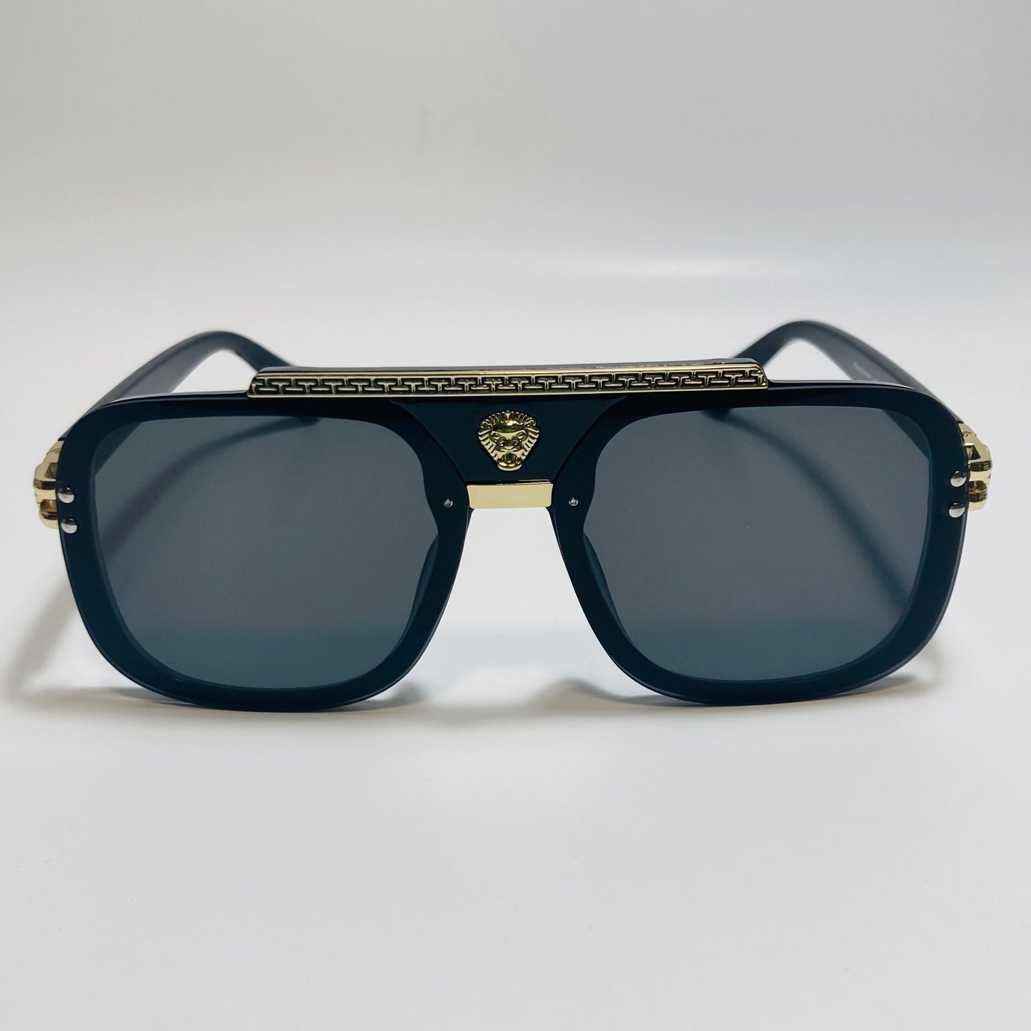 mens and womens black and gold italian aviator sunglasses