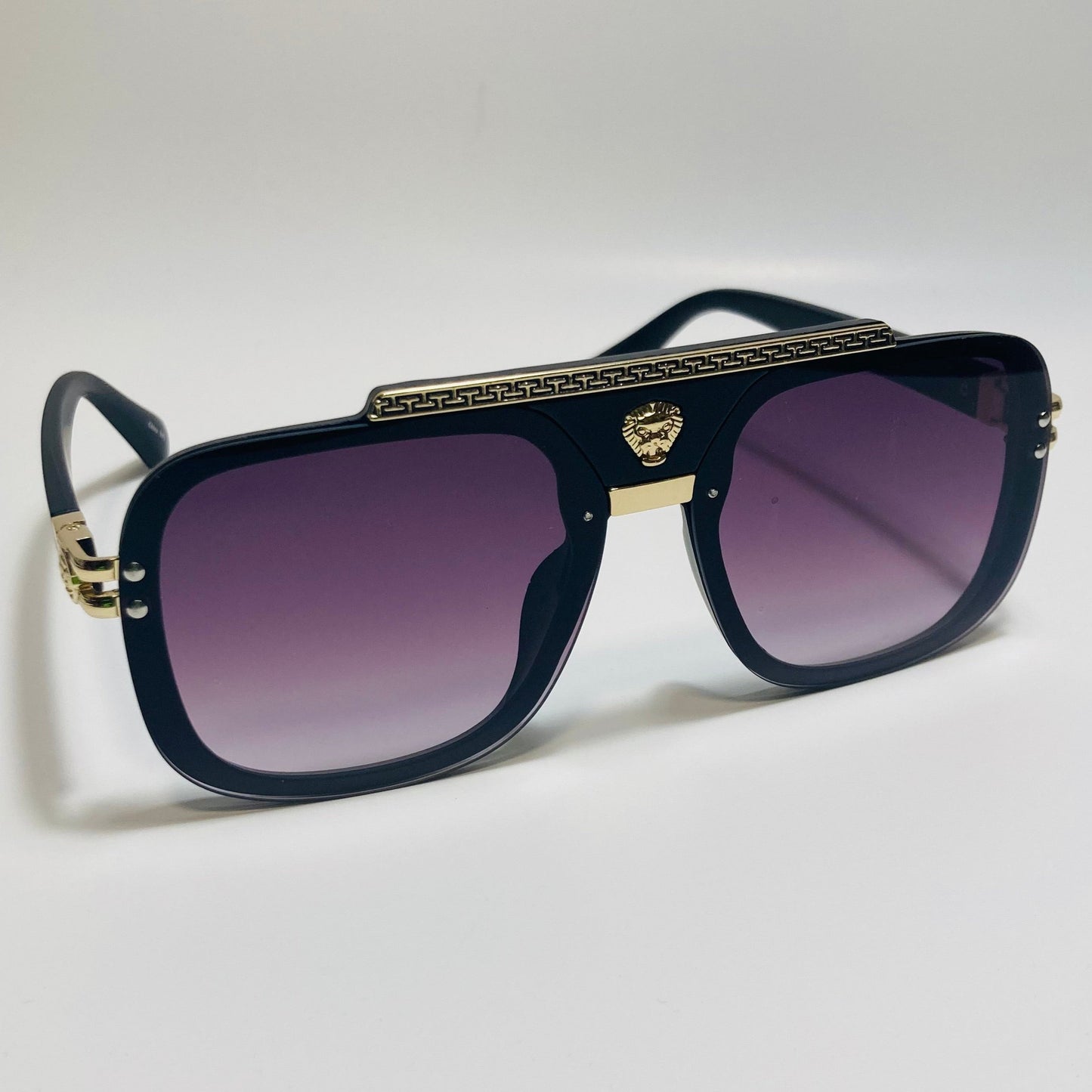 mens and womens black and gold italian aviator sunglasses