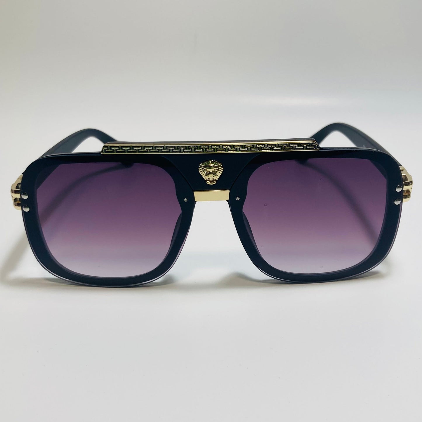 mens and womens black and gold italian aviator sunglasses