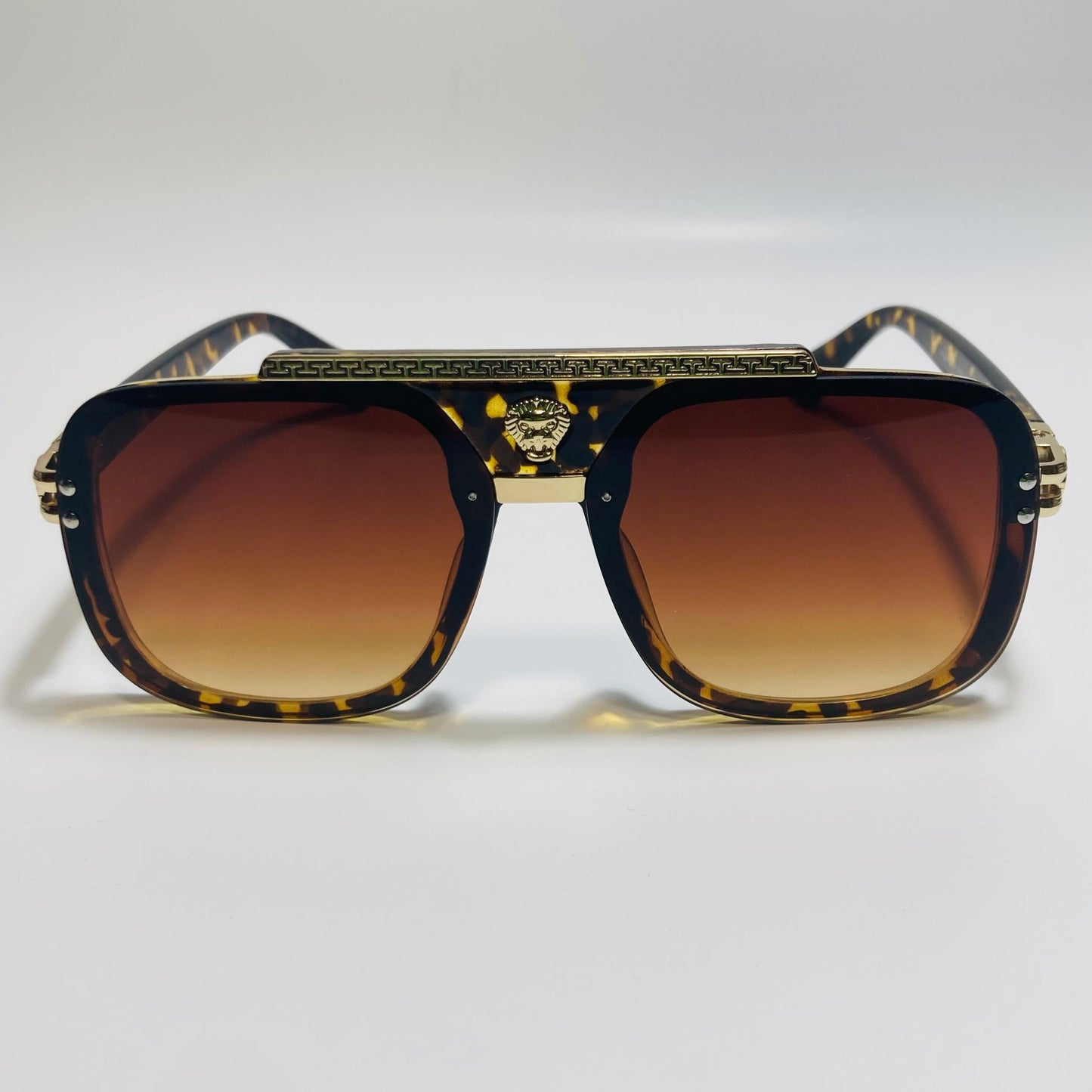 mens and womens brown and gold italian aviator sunglasses
