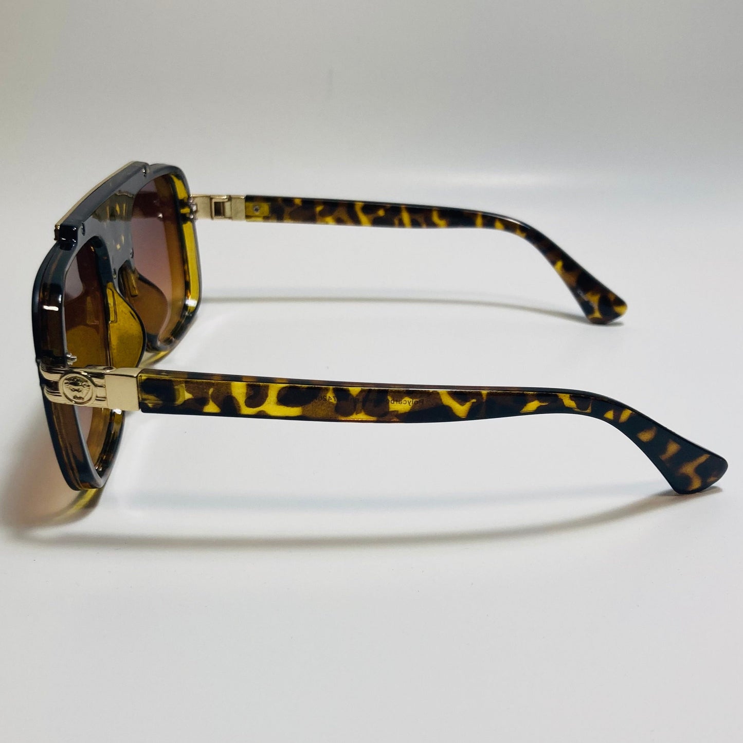 mens and womens brown and gold italian aviator sunglasses