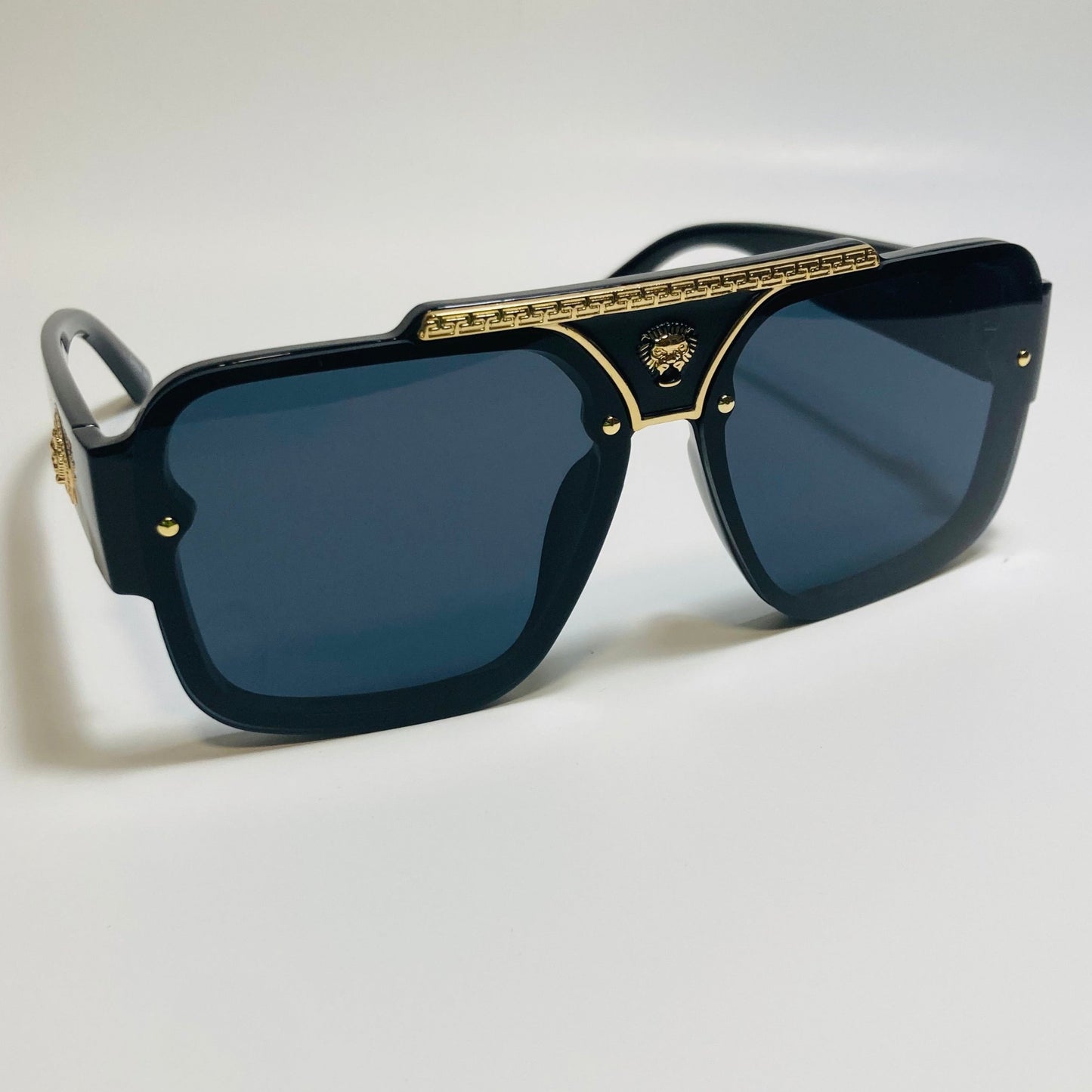 mens and womens black and gold aviator italian sunglasses