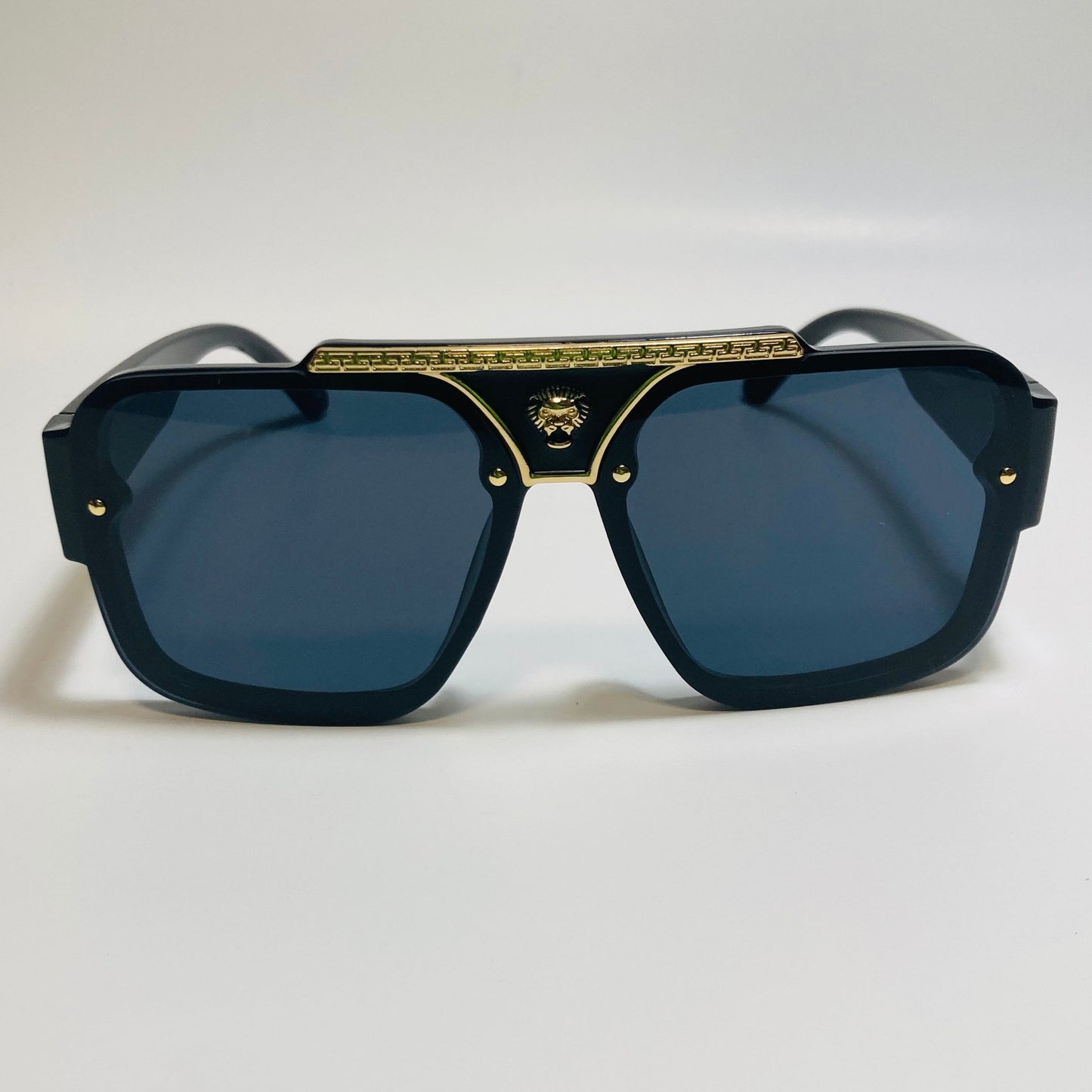 mens and womens black and gold aviator italian sunglasses