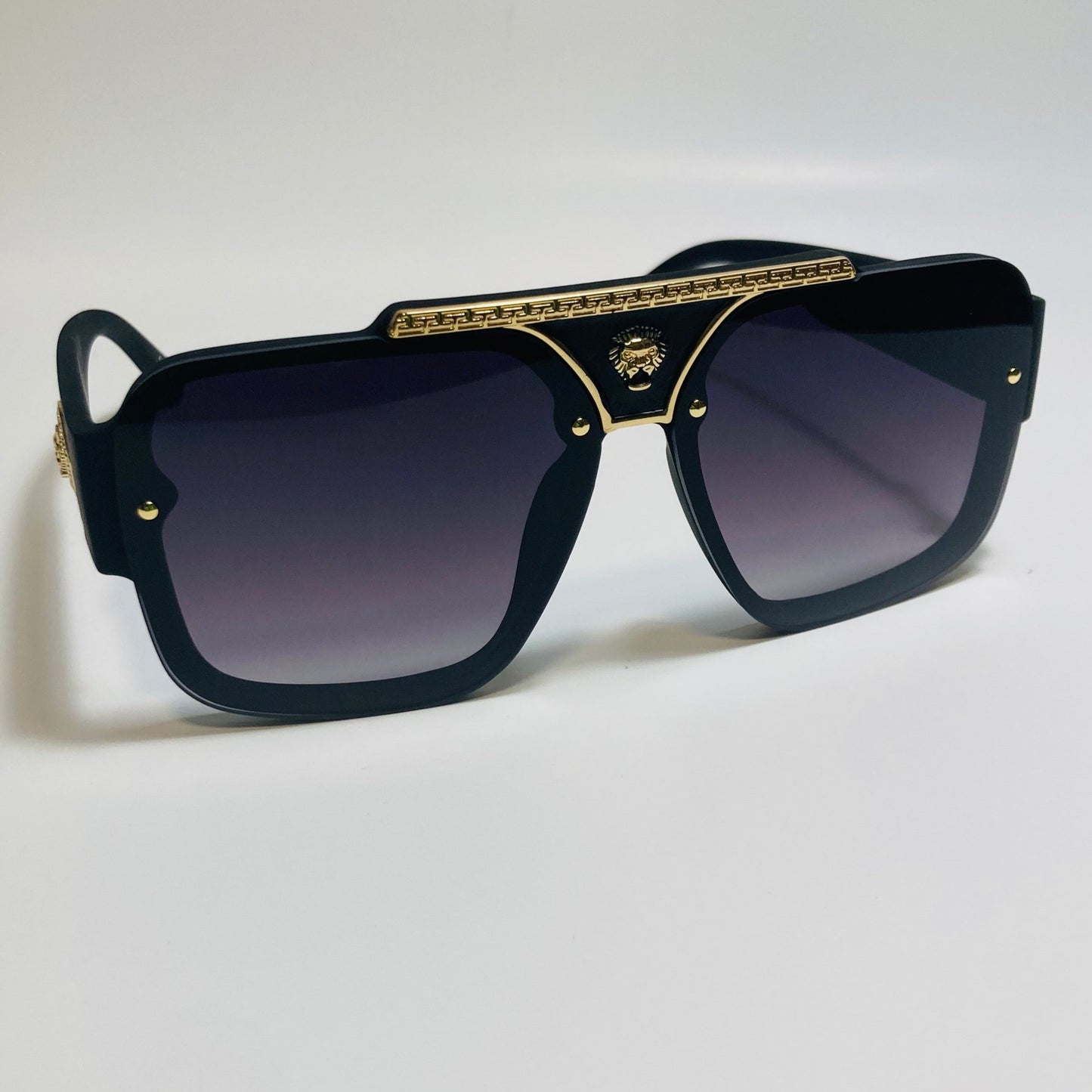 mens and womens black and gold aviator italian sunglasses