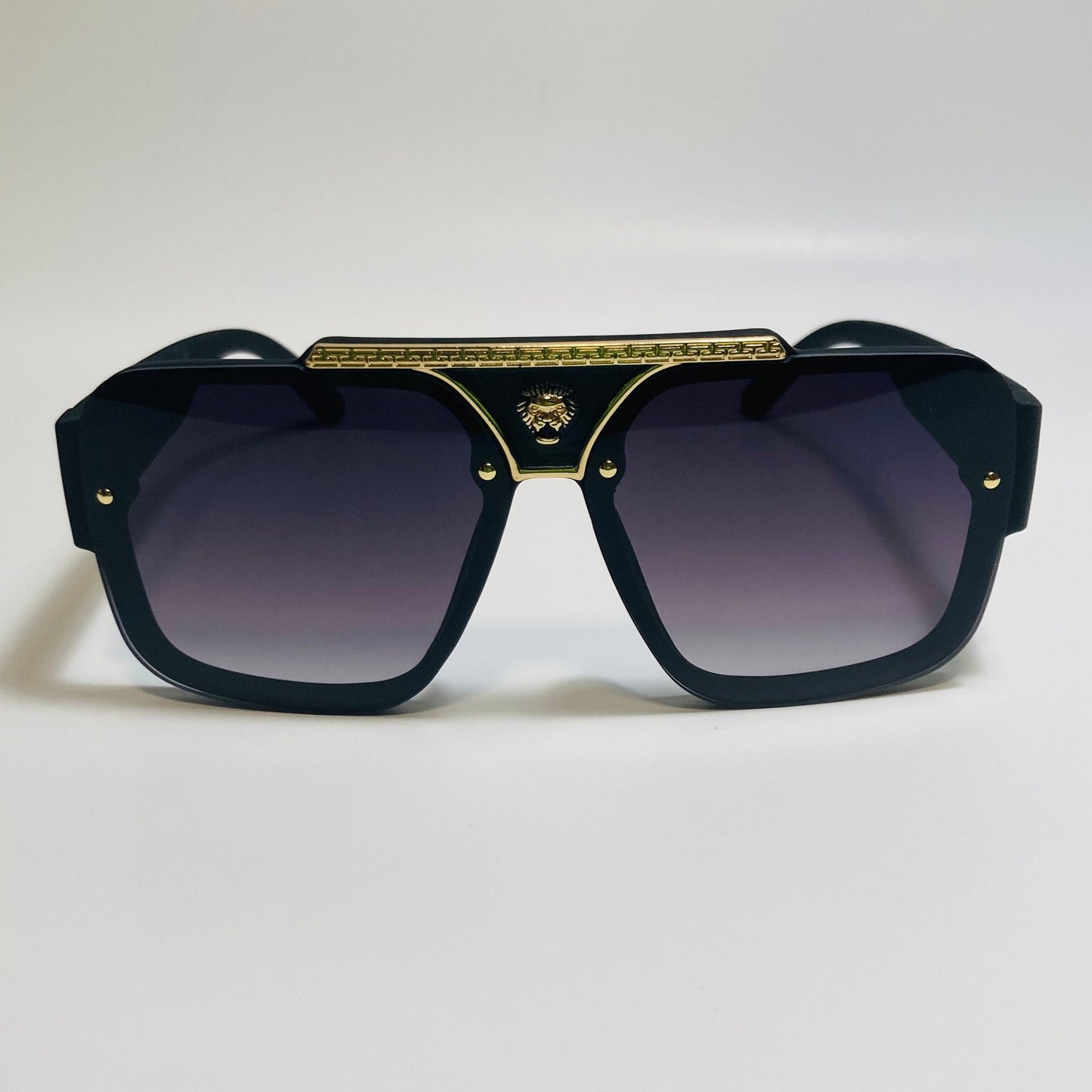mens and womens black and gold aviator italian sunglasses