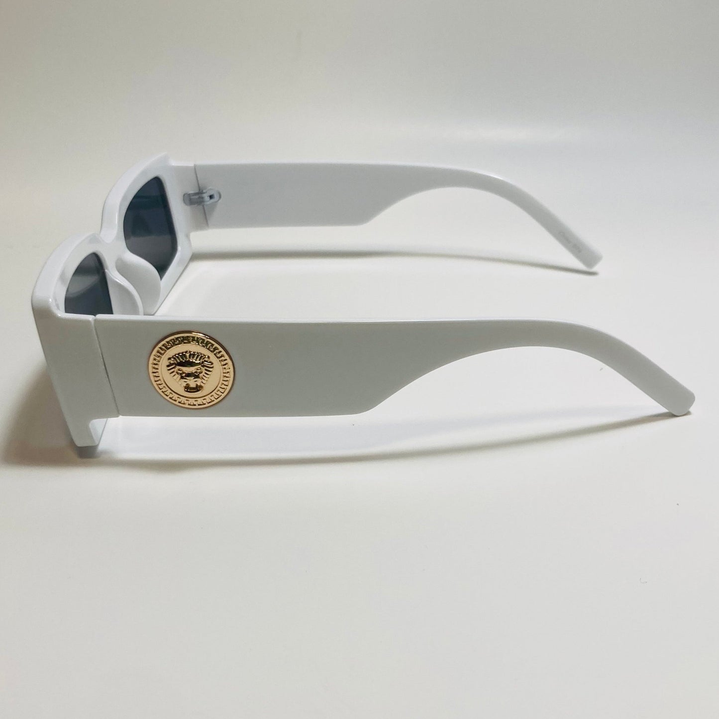 mens and womens white rectangle sunglasses