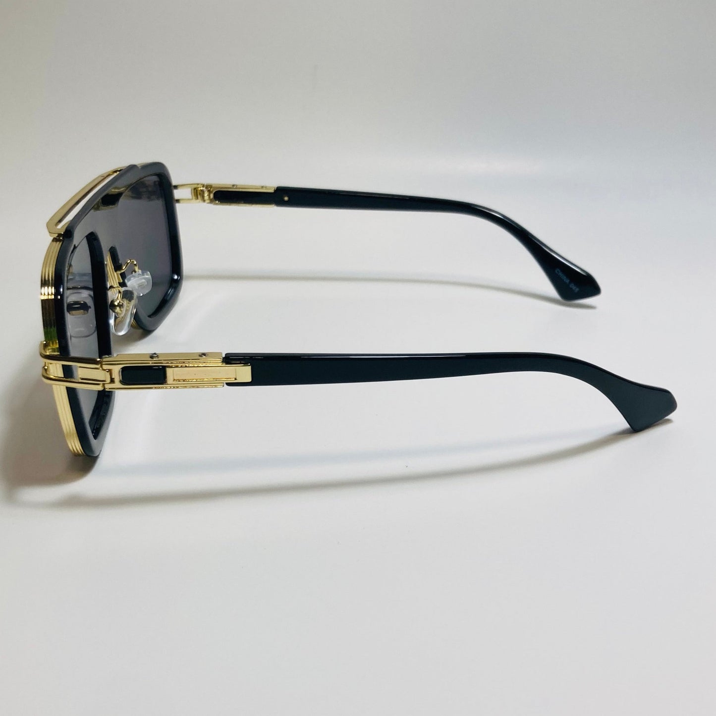 mens black and gold aviator sunglasses