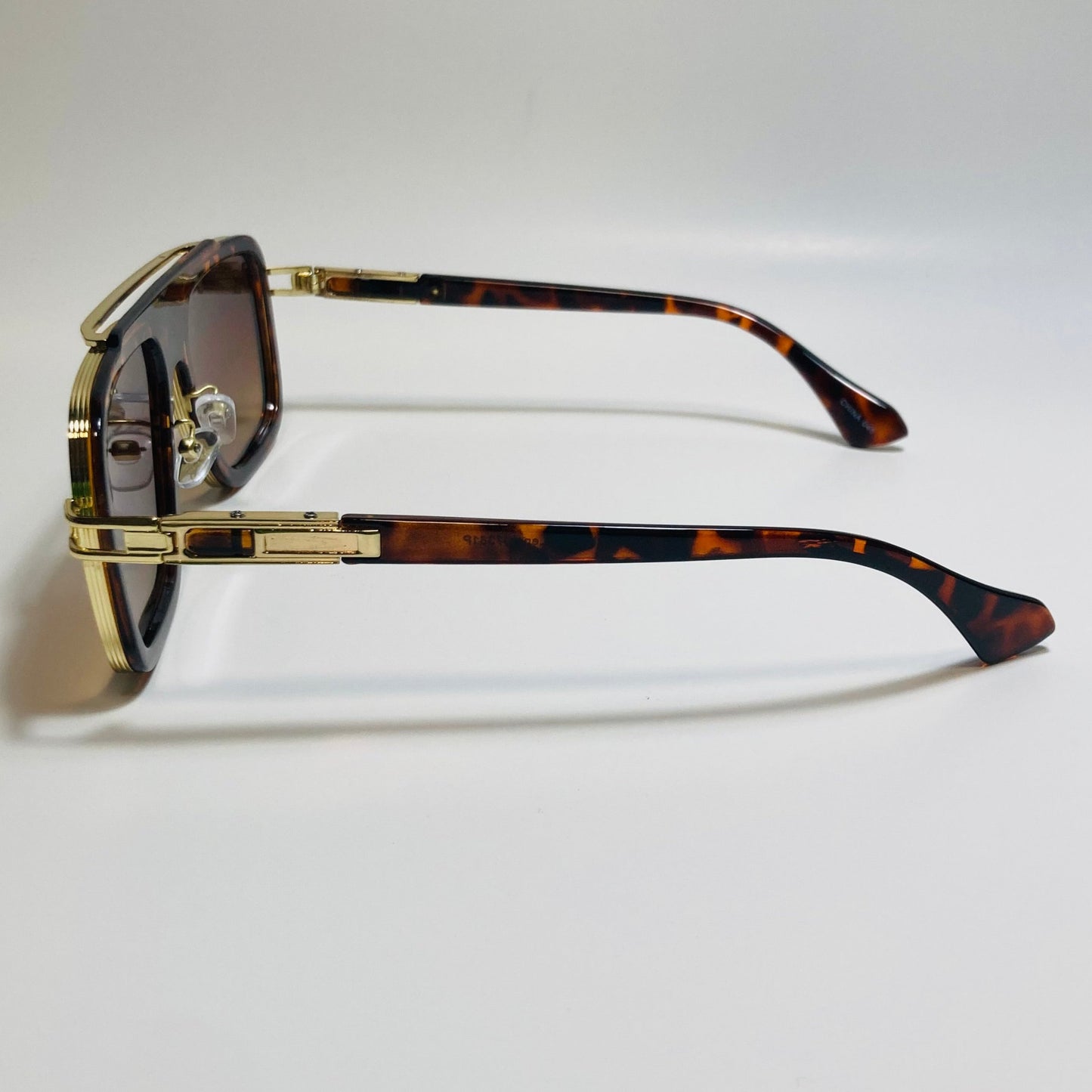 mens brown and gold aviator sunglasses