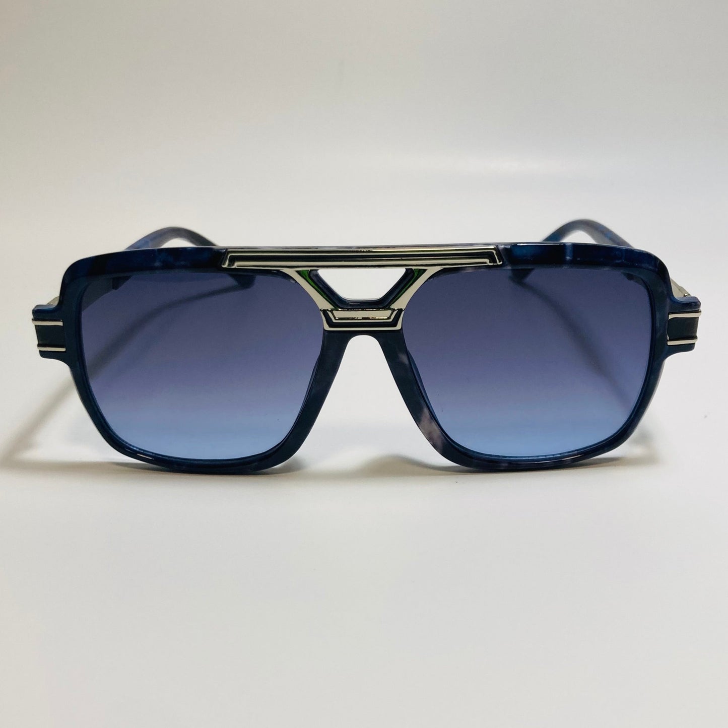 mens blue and silver square gazelle sunglasses