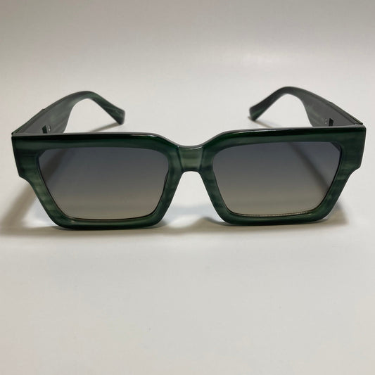 green frame gray lens rectangle Y2K Sunglasses
