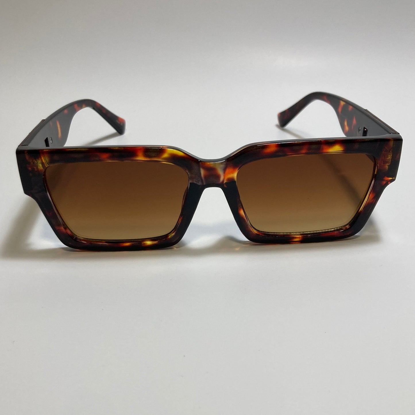 brown frame brown lens rectangle Y2K Sunglasses