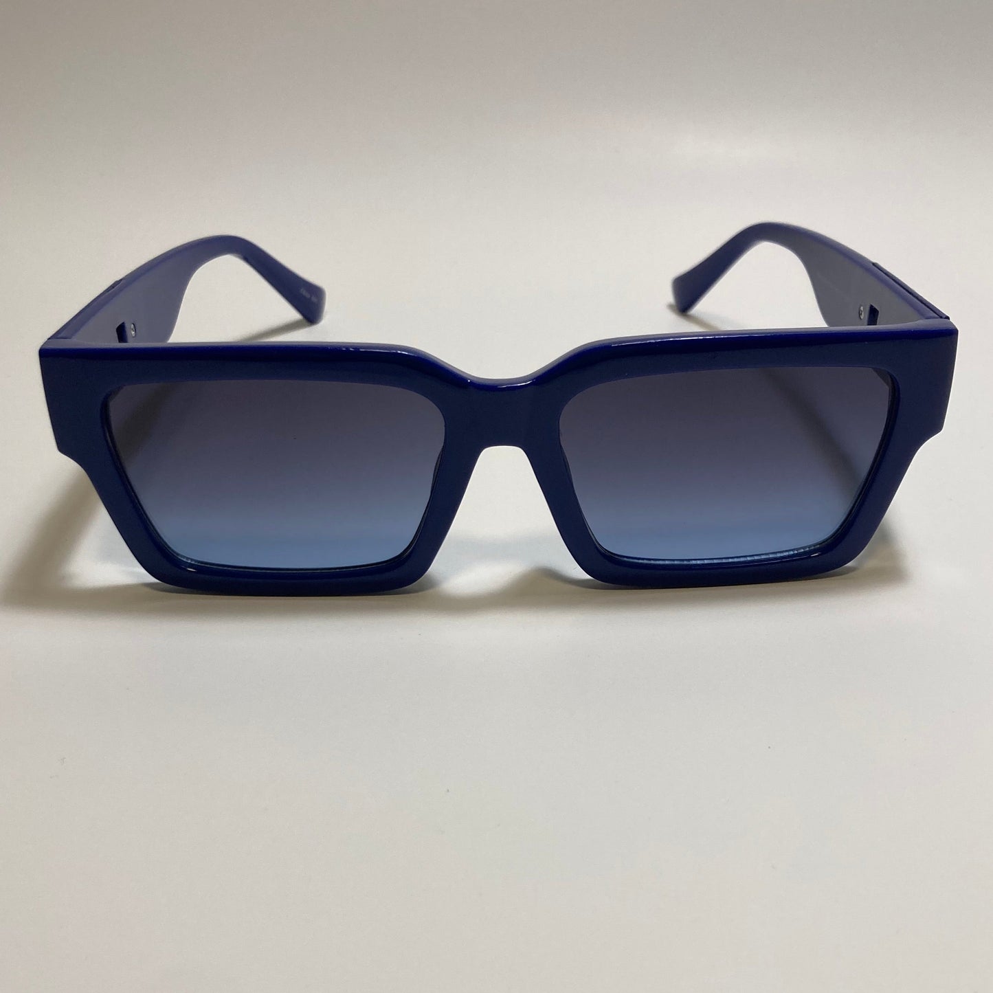 blue frame blue and gray lens rectangle Y2K Sunglasses