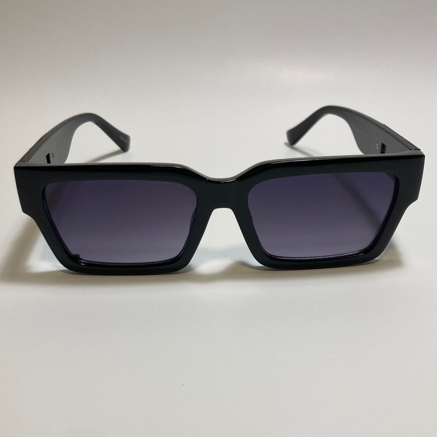 black frame gray lens rectangle Y2K Sunglasses