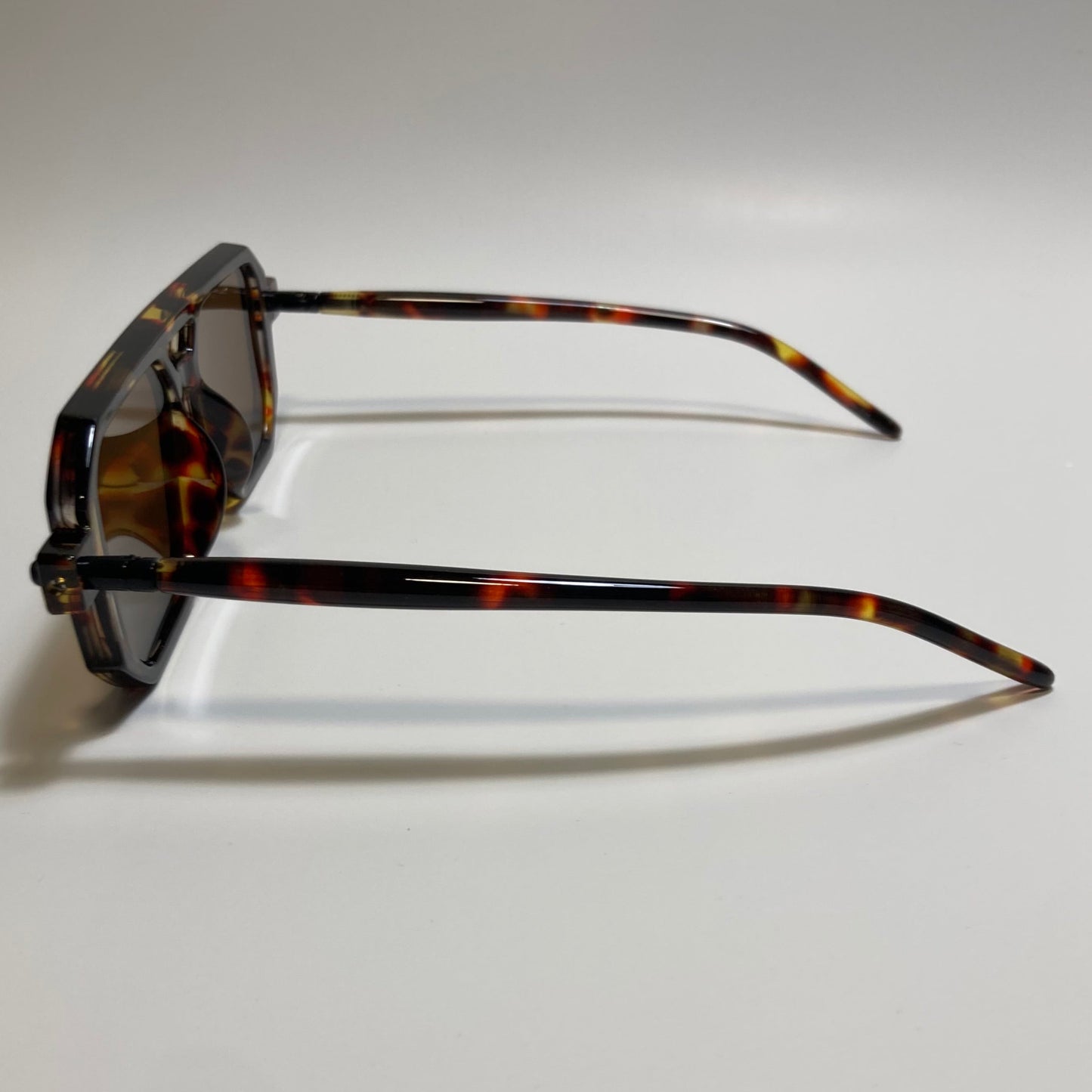 brown frame brown lenses square aviator 70s sunglasses