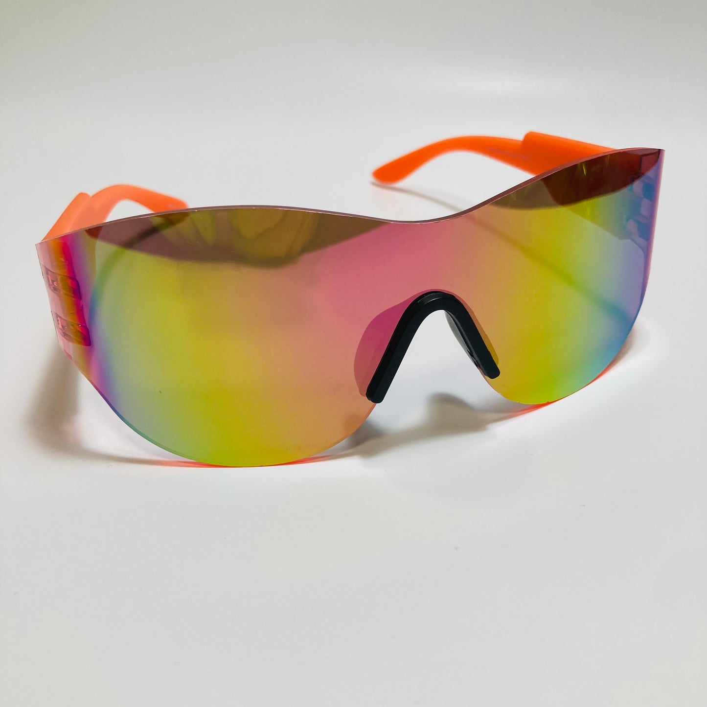 mens and womens mirrored red yellow and orange running sunglasses