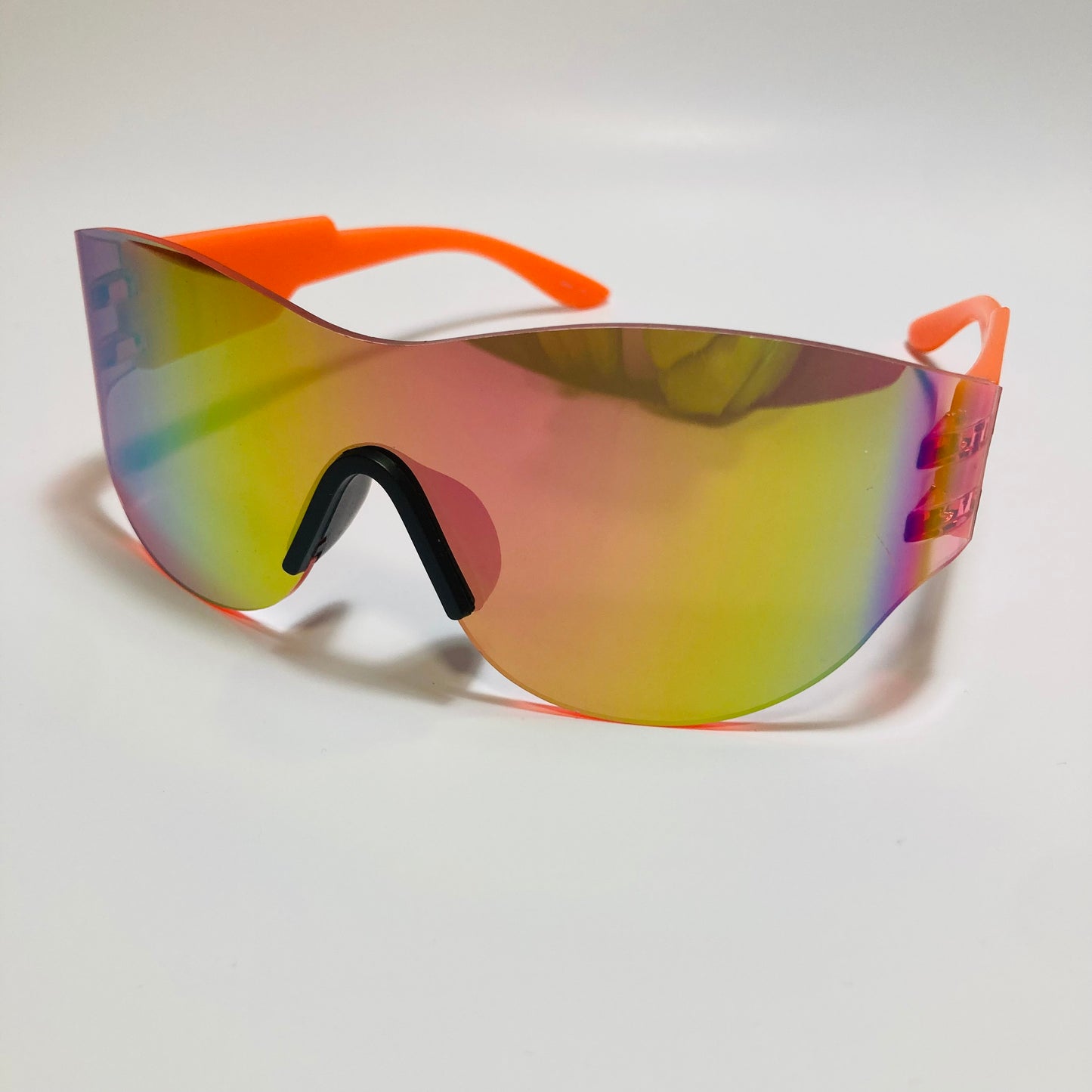 mens and womens mirrored red yellow and orange running sunglasses