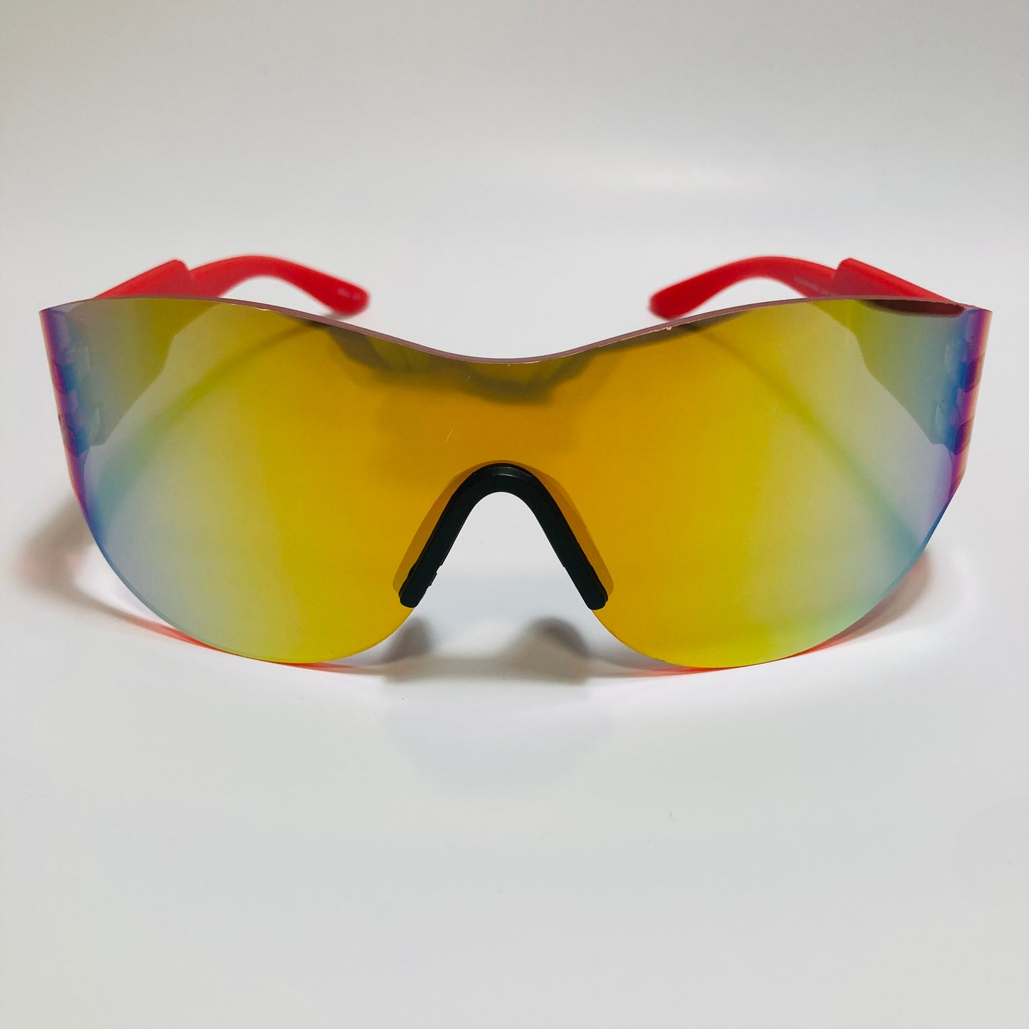 mens and womens mirrored red yellow and orange running sunglasses
