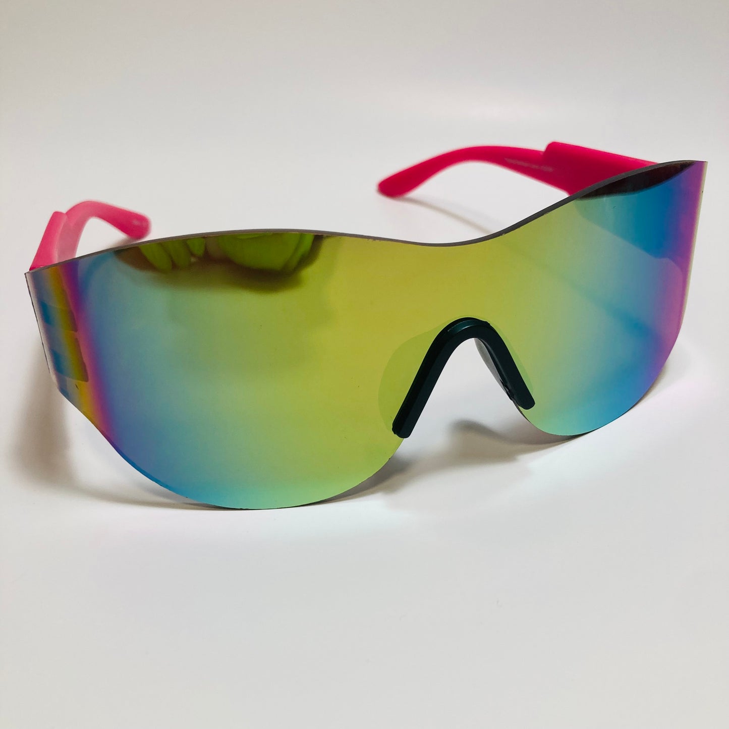 mens and womens mirrored pink green and blue running sunglasses
