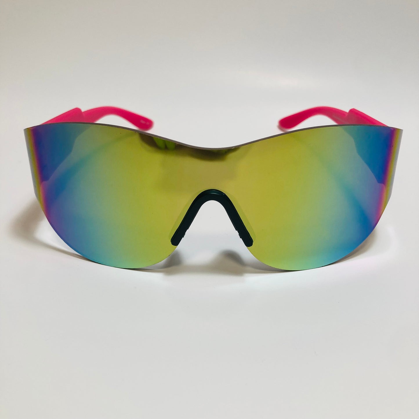 mens and womens mirrored pink green and blue running sunglasses