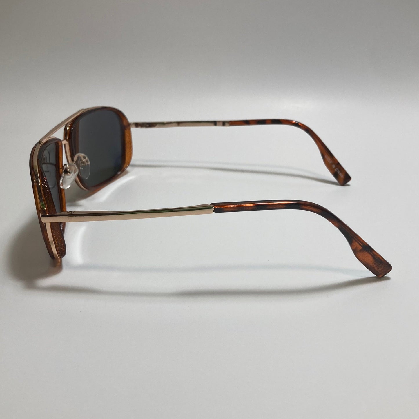 mens and womens gold orange and brown mirrored aviator sunglasses