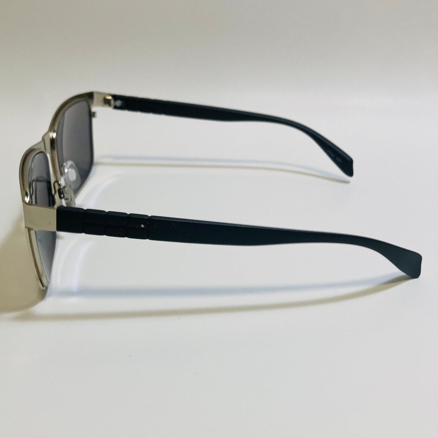 mens metal frame silver mirrored rectangular sunglasses