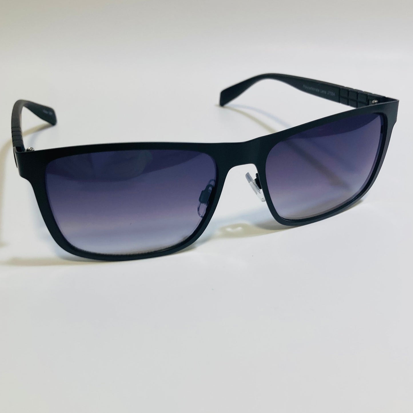 mens metal frame black rectangular sunglasses