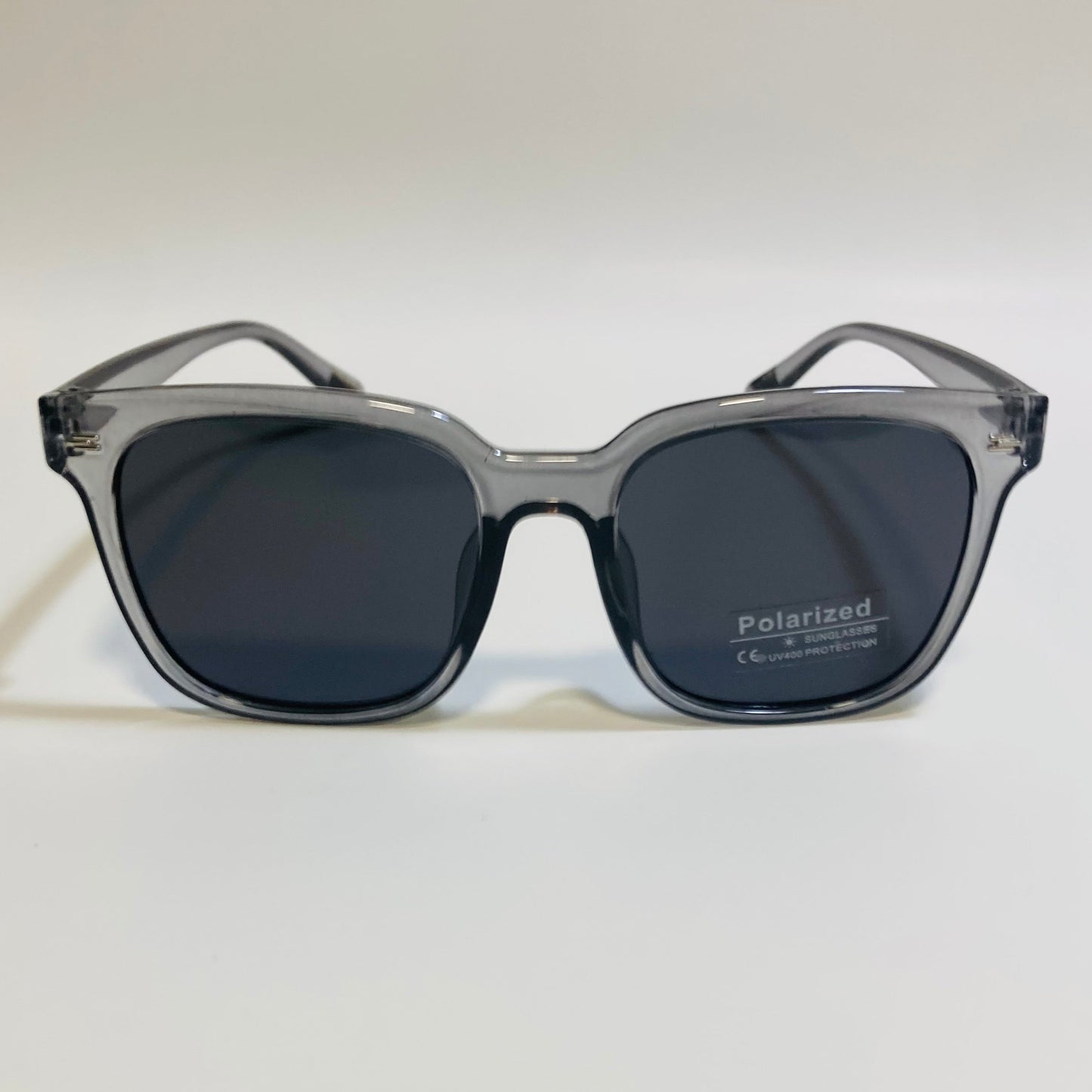 gray and black polarized sunglasses for women
