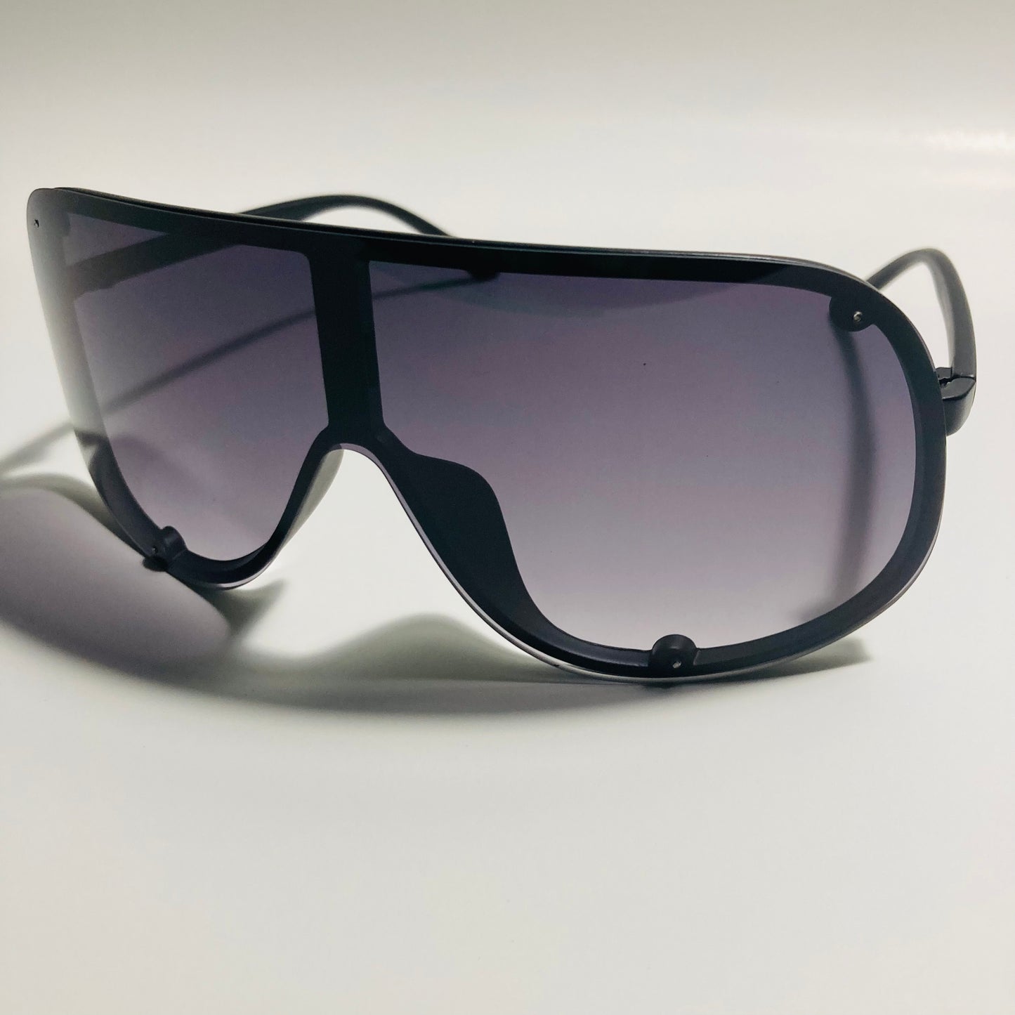 mens and womens black shield sunglasses
