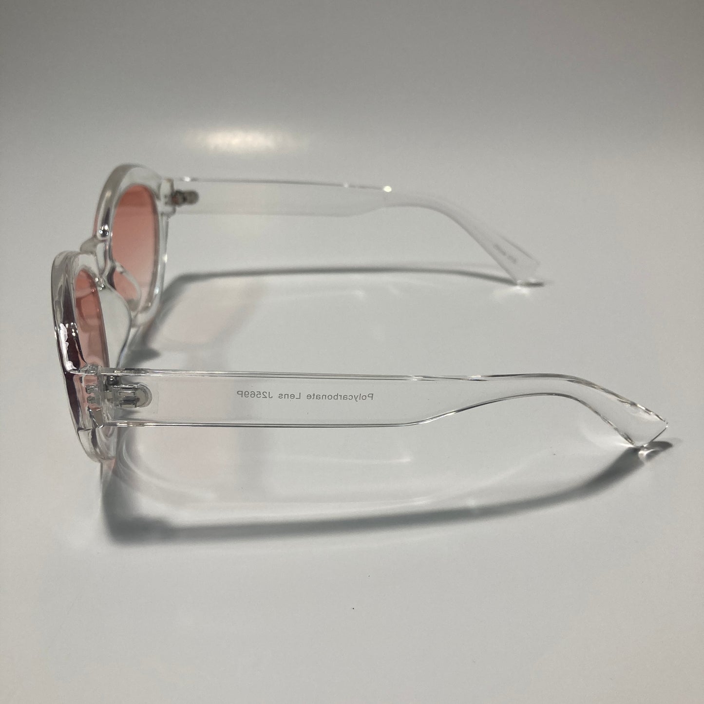 womens clear and pink cat eye sunglasses