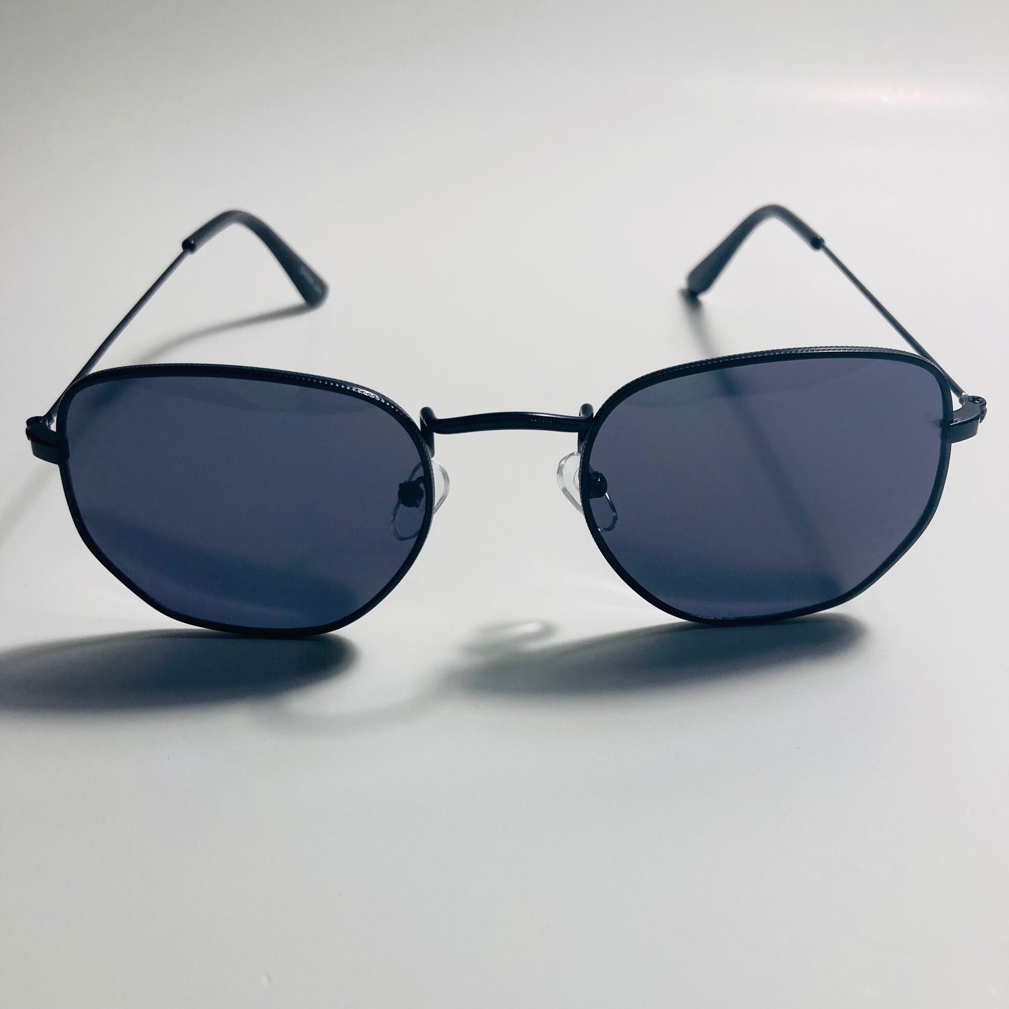 mens and womens black square sunglasses