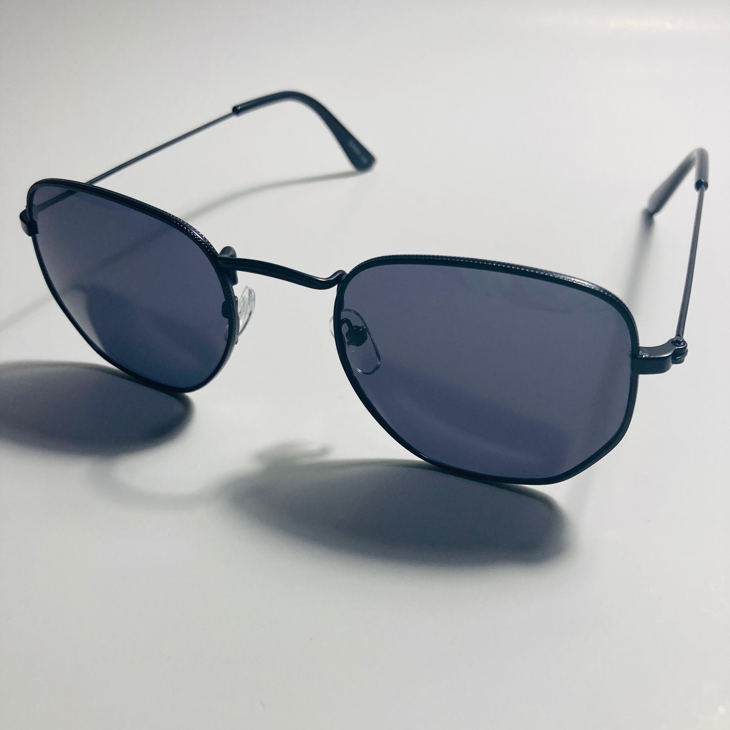 mens and womens black square sunglasses