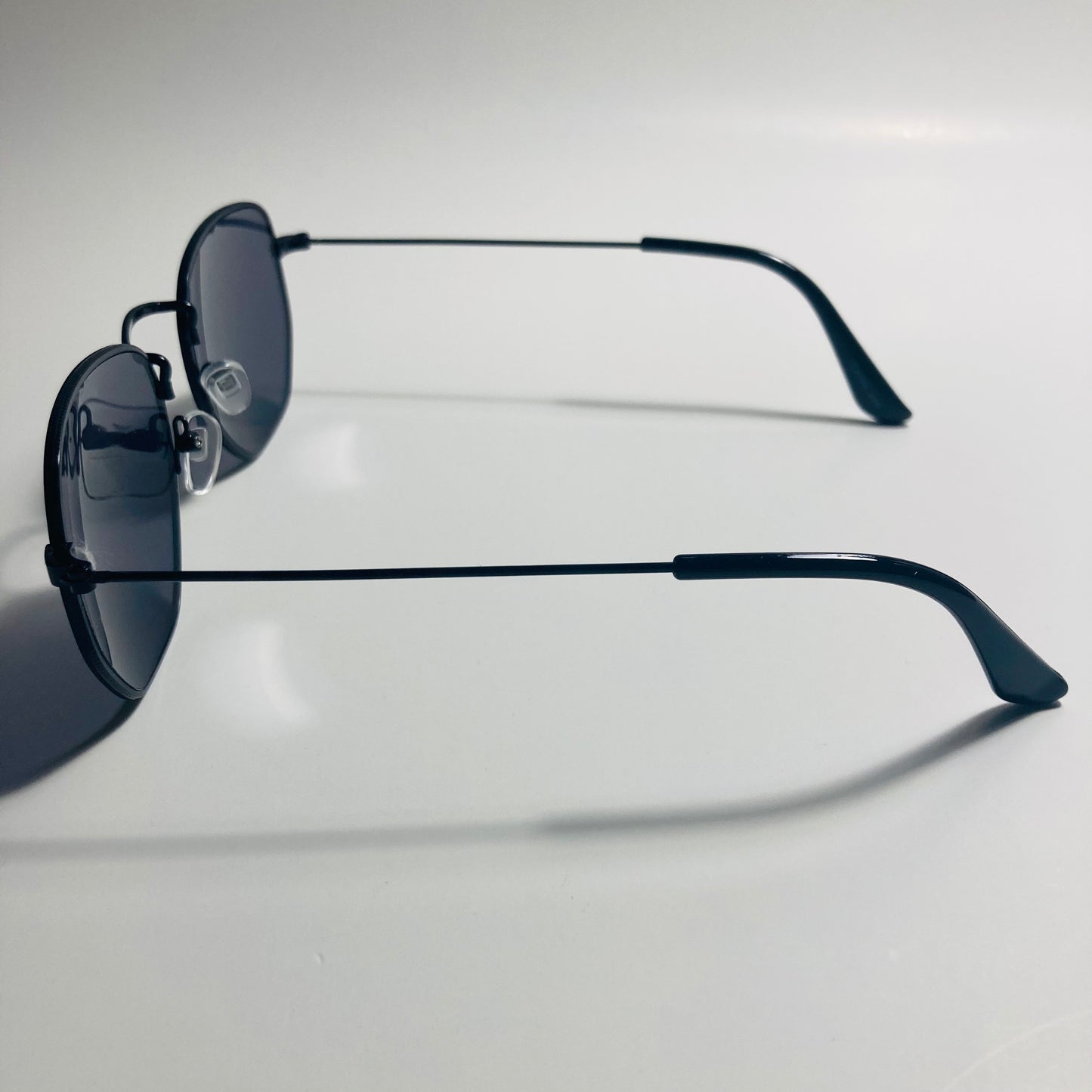 mens and womens black square sunglasses
