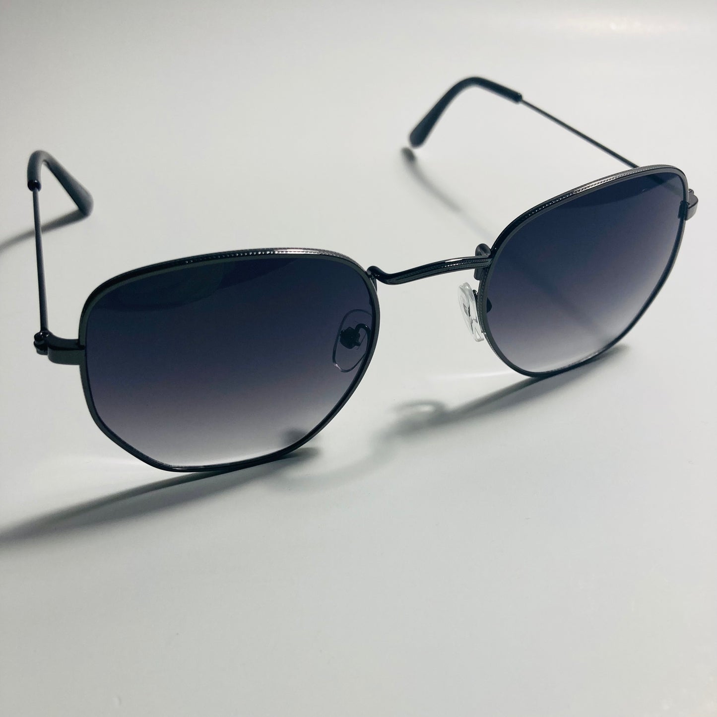 mens and womens black square sunglasses