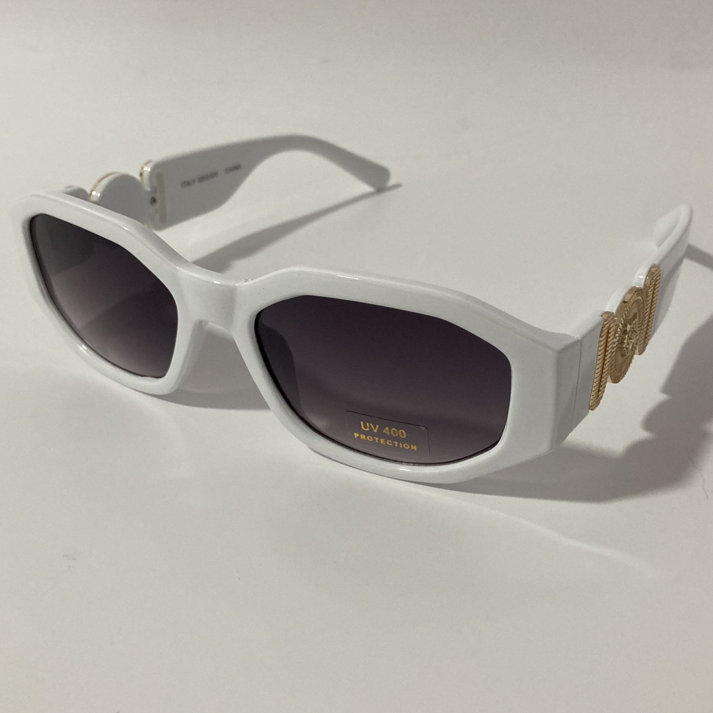 mens and womens white and black biggie sunglasses