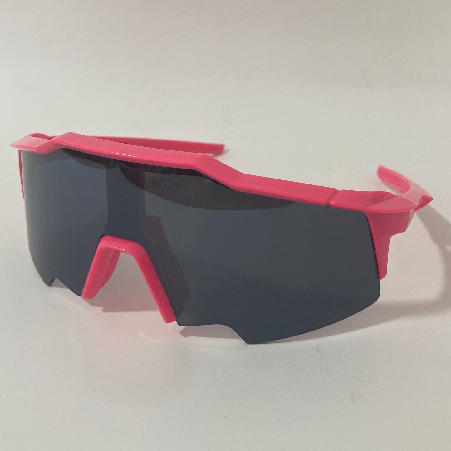 mens pink and black shield wrap around sunglasses