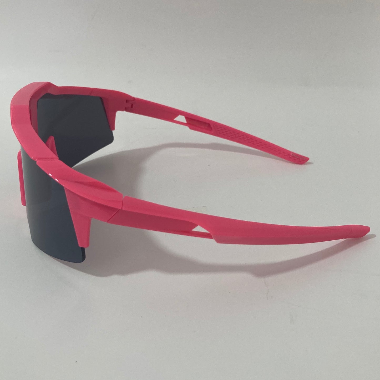 mens pink and black shield wrap around sunglasses