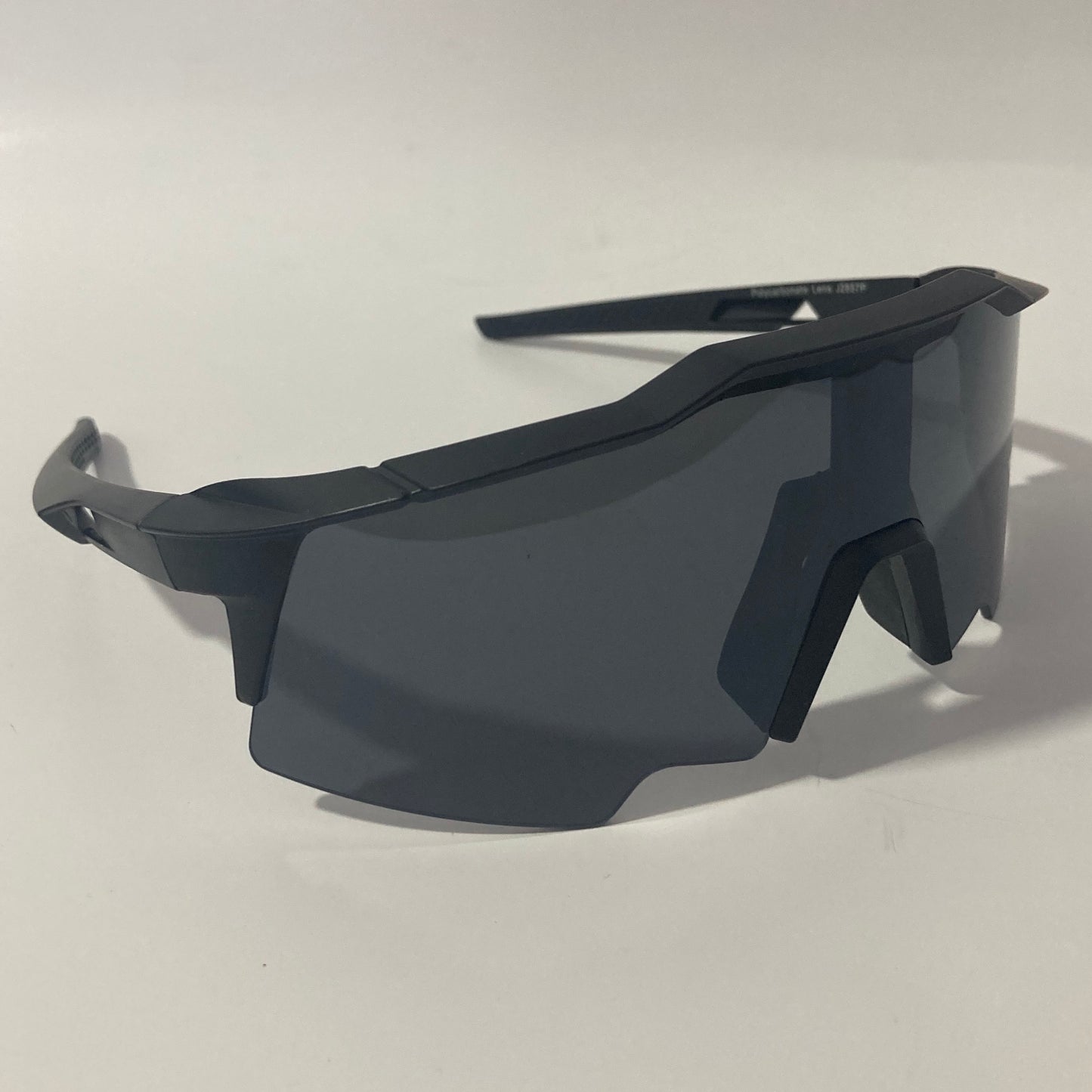 mens black shield wrap around sunglasses