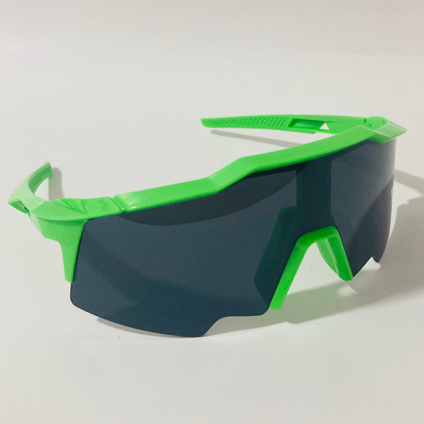 mens green shield wrap around sunglasses