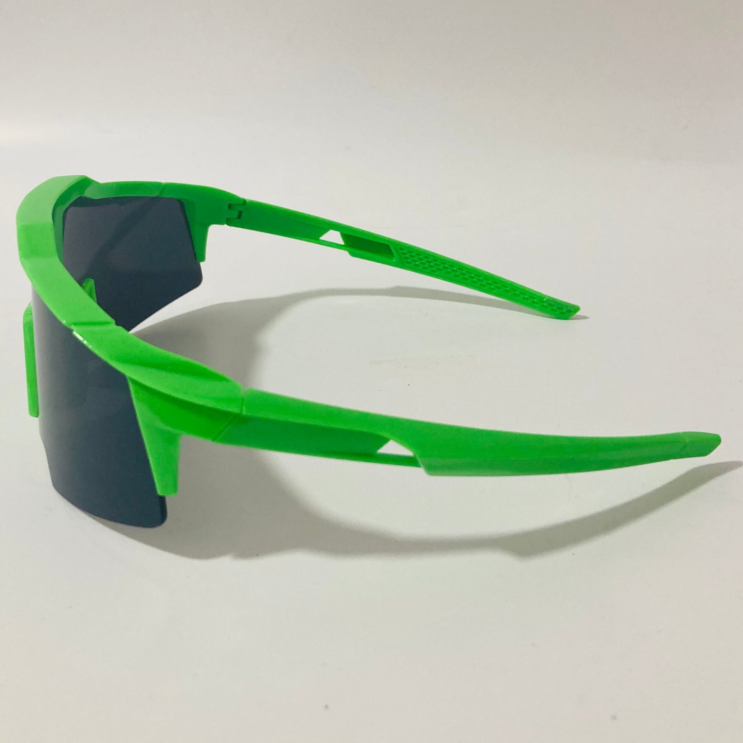 mens green shield wrap around sunglasses