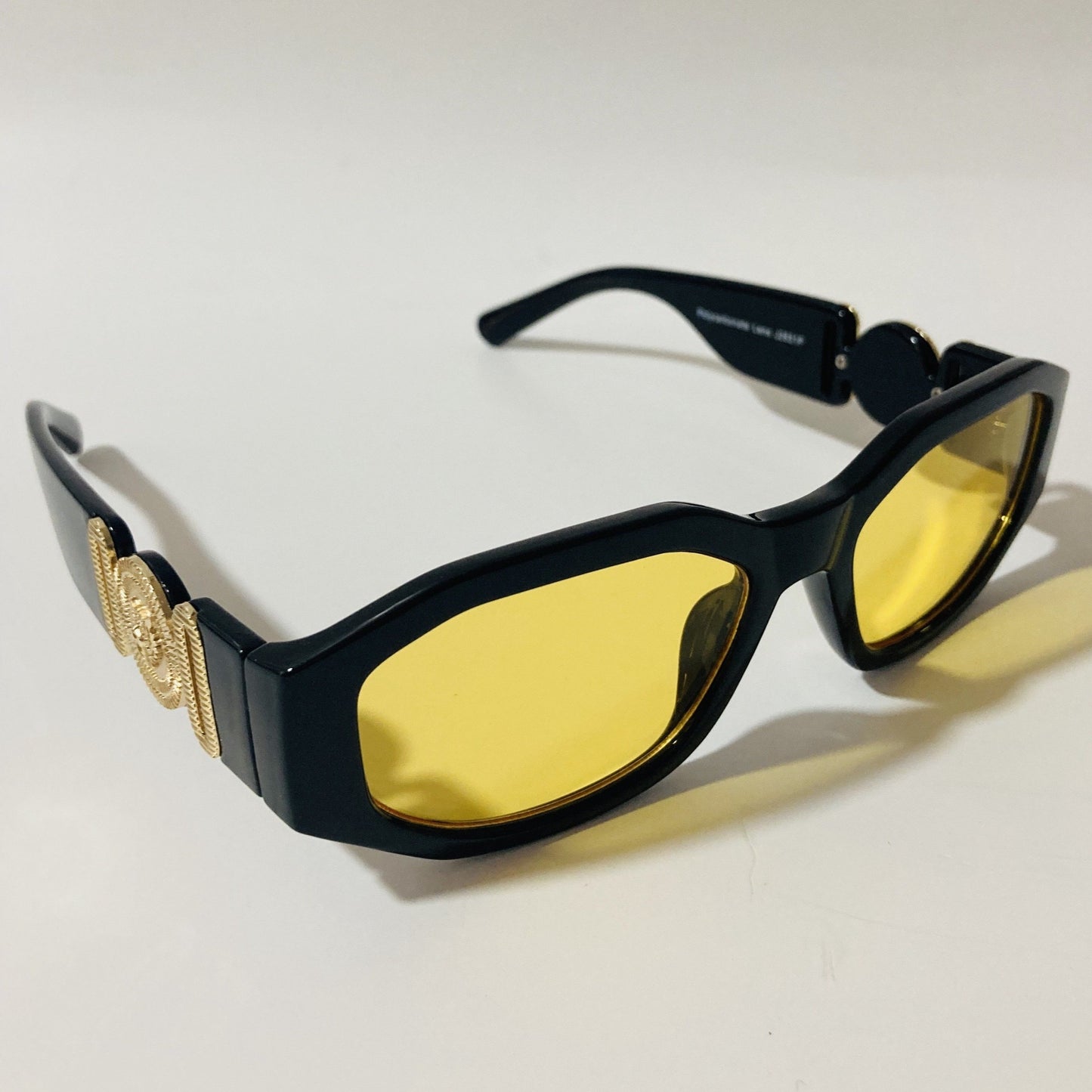 mens and womens black and yellow biggie sunglasses